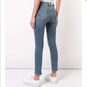 REdone High Rise Button Fly Jeans